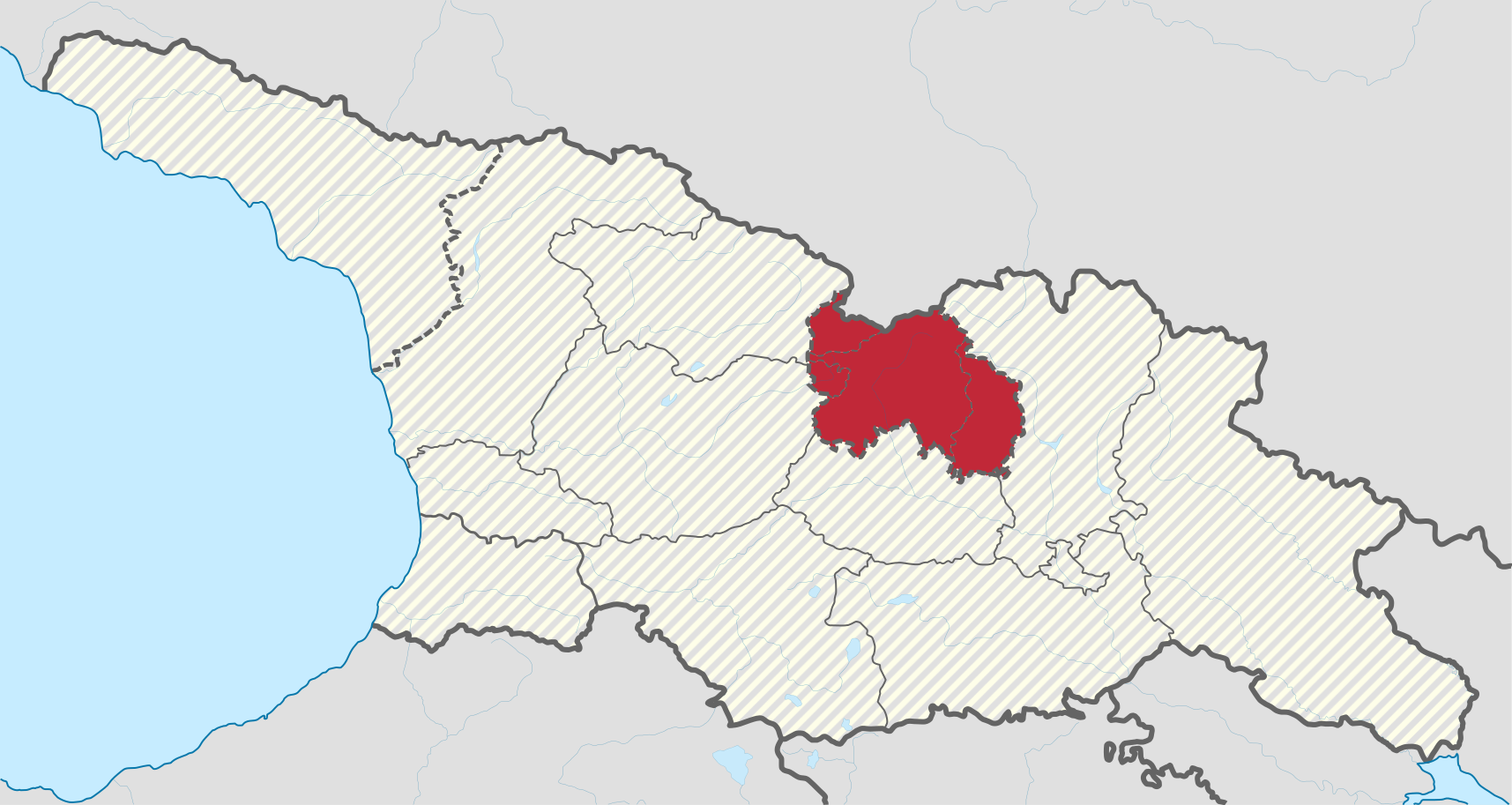С кем граничит осетия. Картли Кахетия на карте. Этнокарта Южной Осетии. Северная Осетия Южная Осетия Абхазия. Южная Осетия на карте Грузии.