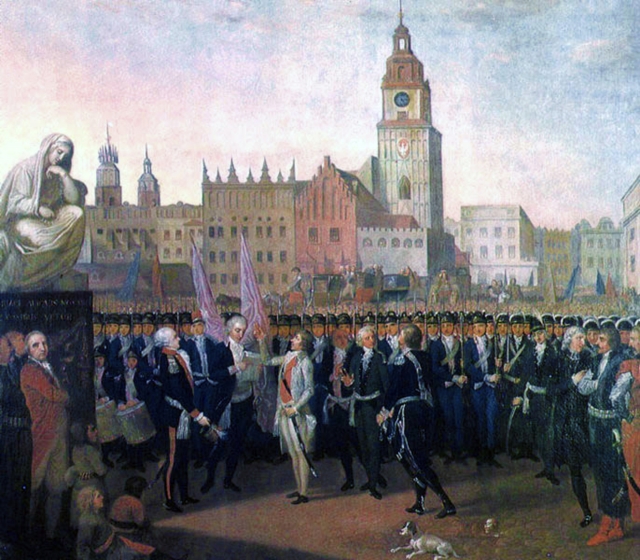 Франциск Смуглевич. Присяга Тадеуша Костюшко на краковском рынке. 1797