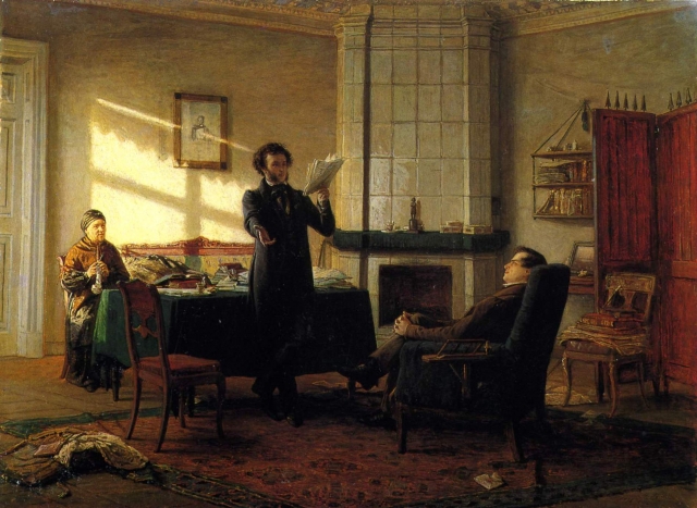 Николай Ге. Александр Сергеевич Пушкин в селе Михайловском. 1875