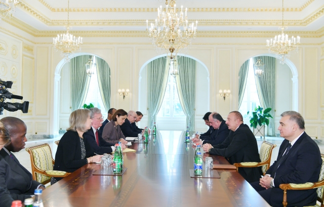 Встреча Джона Болтона и Ильхама Алиева 