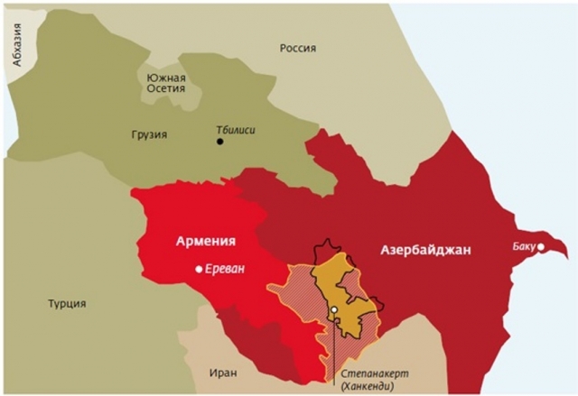 Нагорный Карабах. Карта