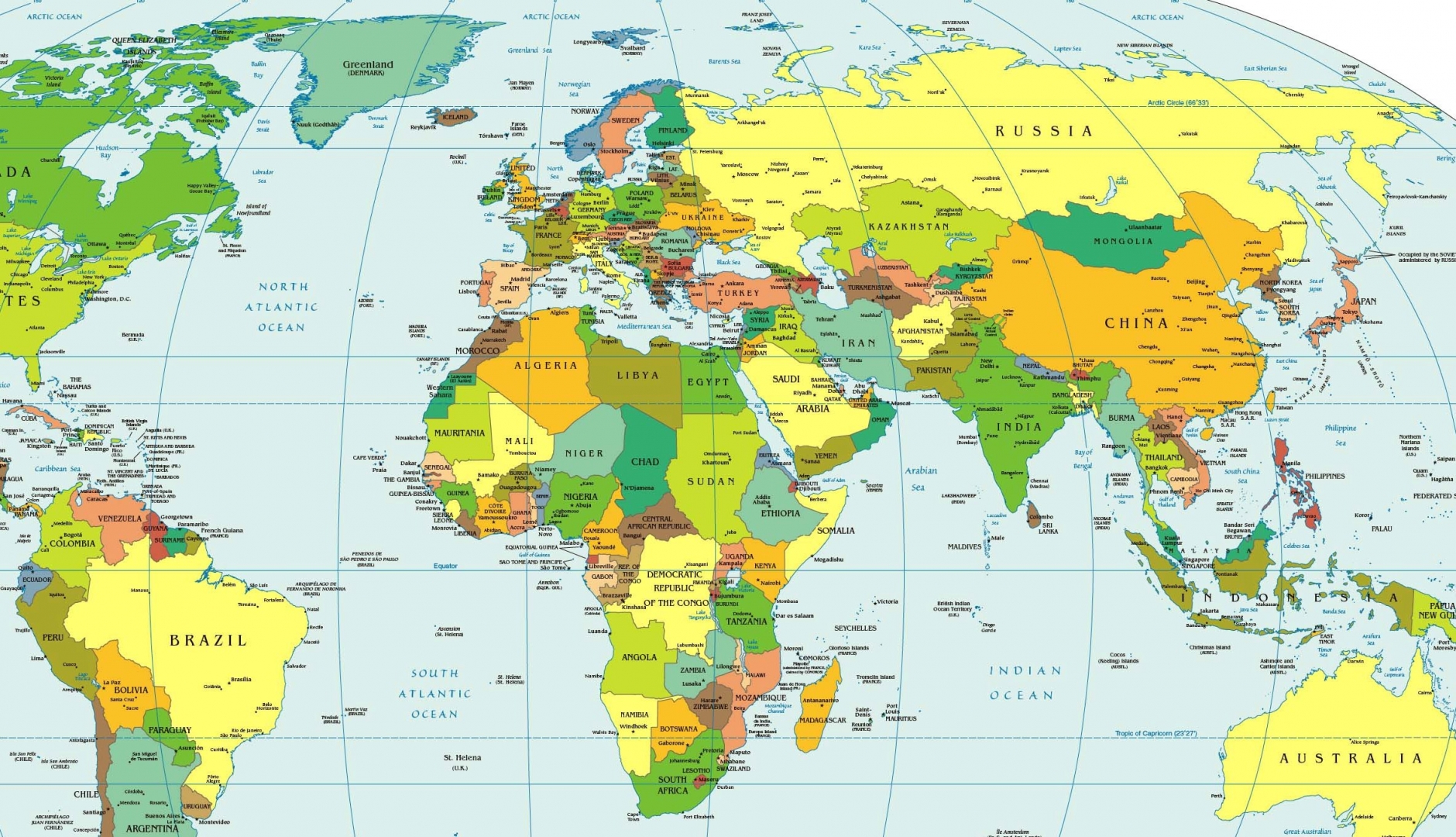 Карта со странами. Political Map of the World 2021. Карта мира политическая без названий государств. Карта мира географическая по странам. Атлас мира с картами.