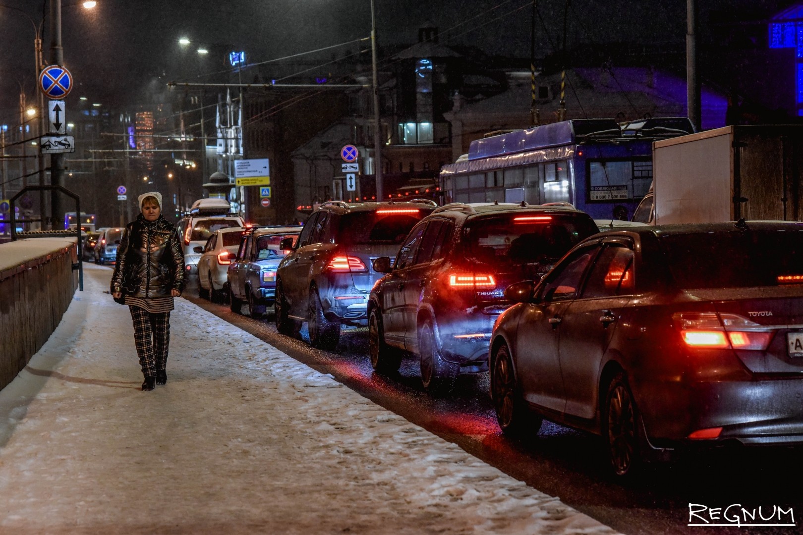 пробка в москве вечером