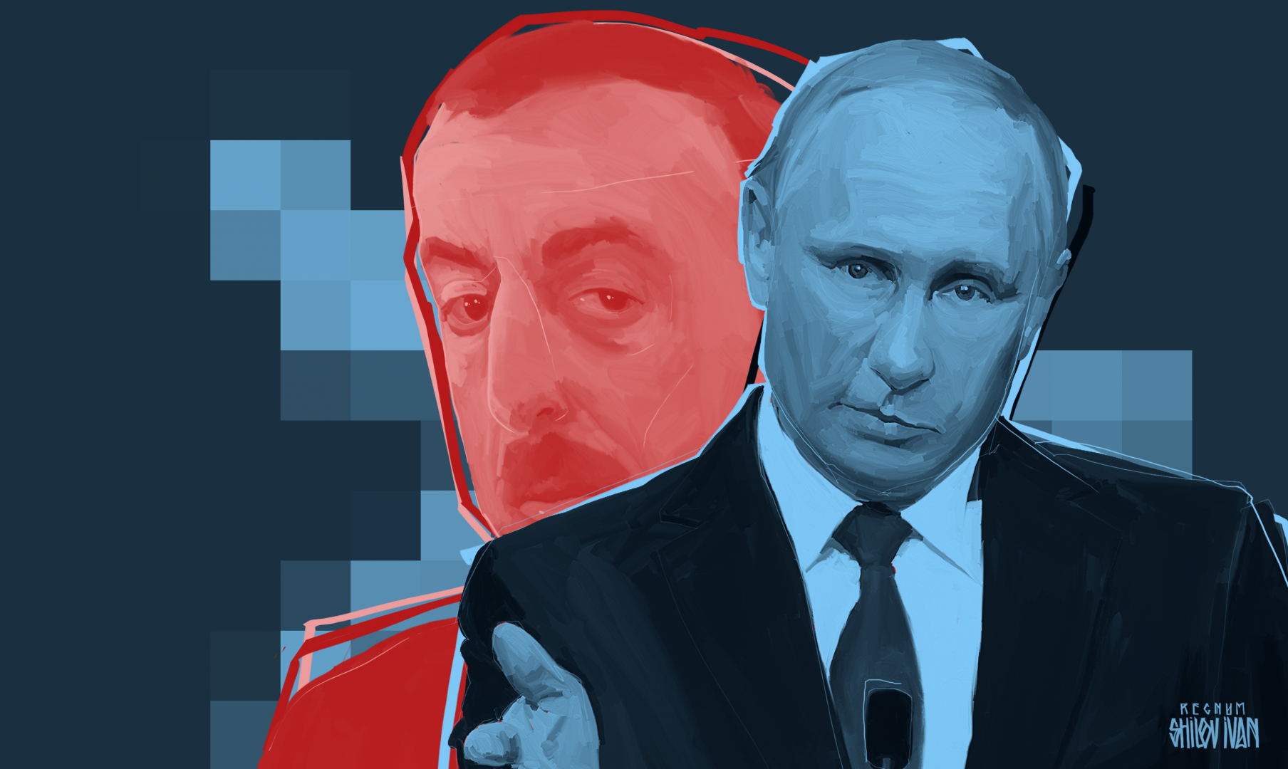 Ильхам Алиев и Владимир Путин 