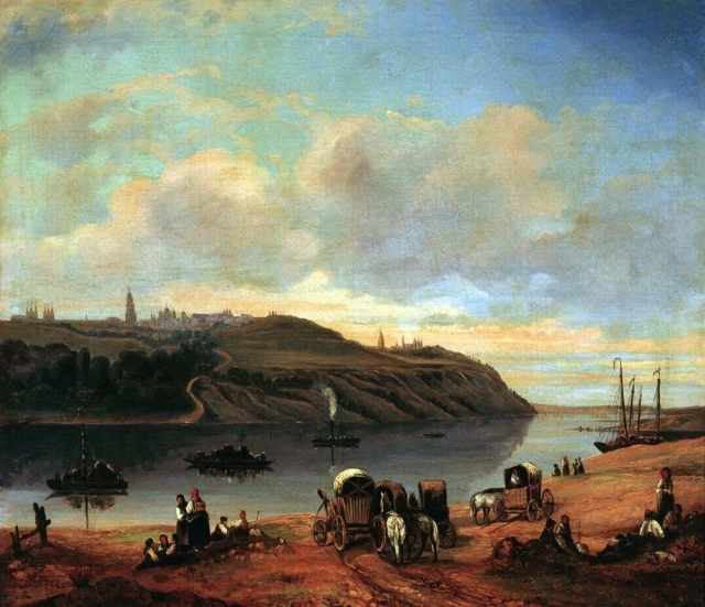 Михаил Сажин. Вид на Киев. 1840-е