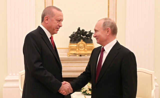 Встреча Владимира Путина и Реджепа Эрдогана в Москве. 2019
