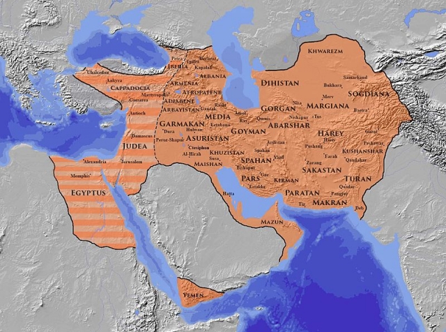 Сасанидская империя в период наибольшей экспансии 619-629 гг. 