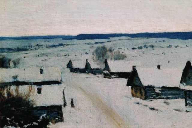 Исаак Левитан. Деревня. Зима. 1878