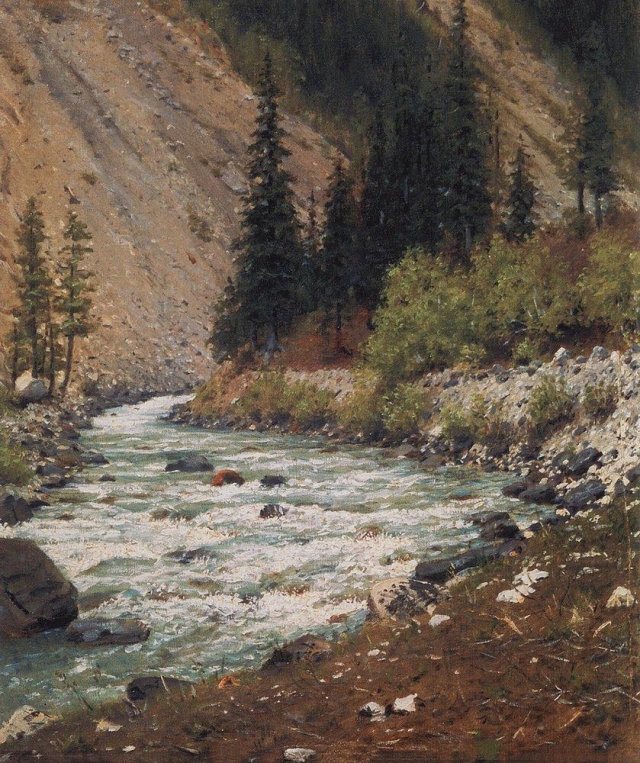 Василий Верещагин. Горный ручей в Кашмире. 1875