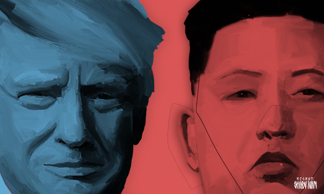 Дональд Трамп и Ким Чен Ын 