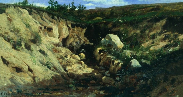 Константин Крыжицкий. Овраг. 1882