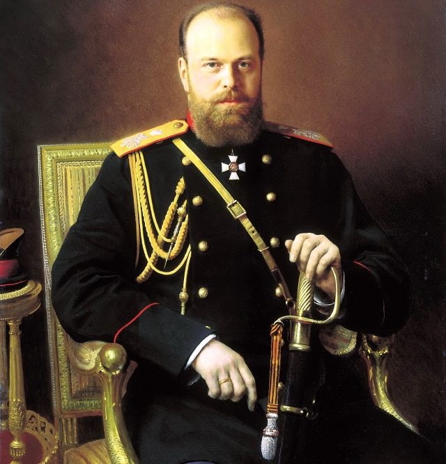 Иван Крамской. Портрет Александра III (фрагмент). 1886