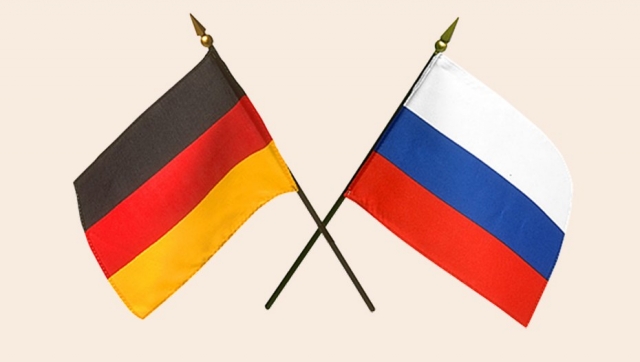 Флаги России и Германии