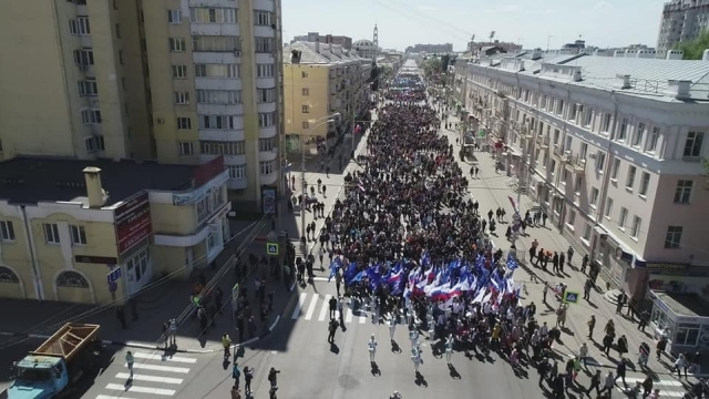 В Тамбове в первомайском шествии приняли участие 22 тыс. человек
