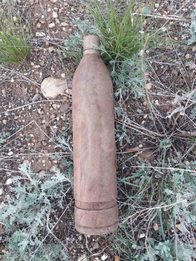 В пригороде Оренбурга обнаружен опасный снаряд