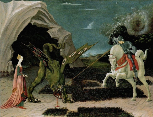 Паоло Уччелло. Битва святого Георгия с драконом