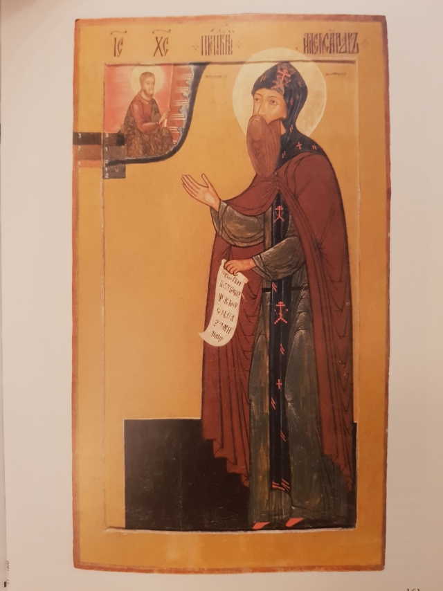 Икона преподобного Александра Ошевенского. Последняя треть XVII века. АОМИИ