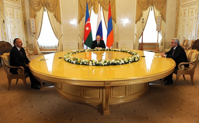 Ильхам Алиев, Владимир Путин и Серж Саргсян 