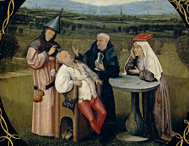 Иероним Босх. Извлечение камня глупости (Операция глупости). 1475-1480