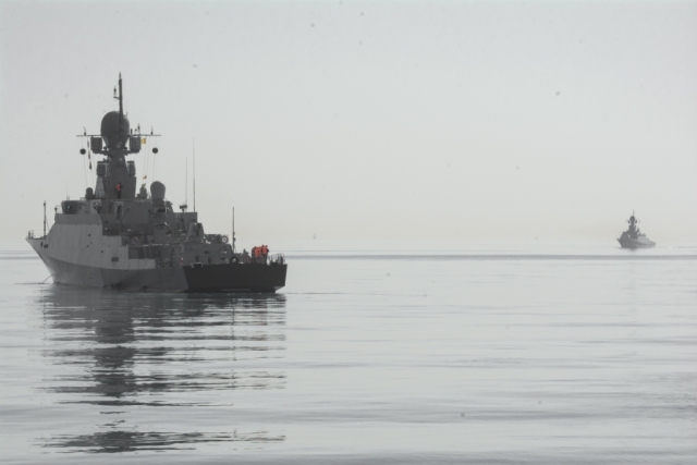 Ракетный корабль «Орехово-Зуево» вернулся в Севастополь из Средиземноморья