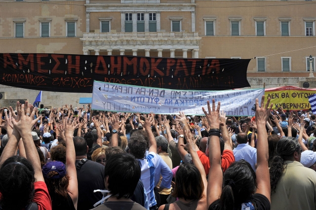 Протесты в Греции после кризиса 