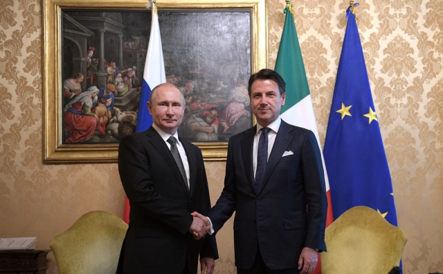 Владимир Путин и премьер-министр Италии Джузеппе Конте