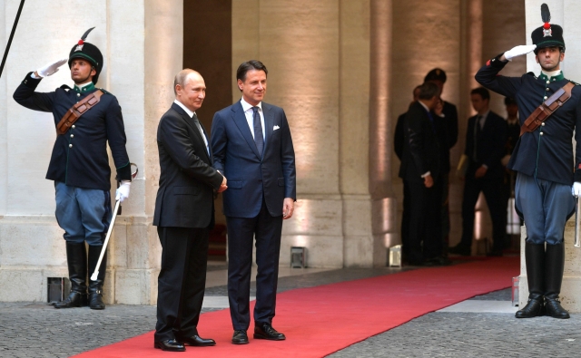 Встреча Владимира Путина и премьер-министра Италии Джузеппе Конте