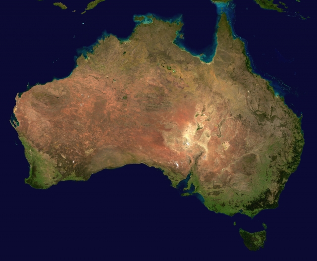 Австралия. Снимок из космоса