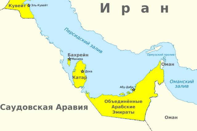 Ормузский пролив на карте 