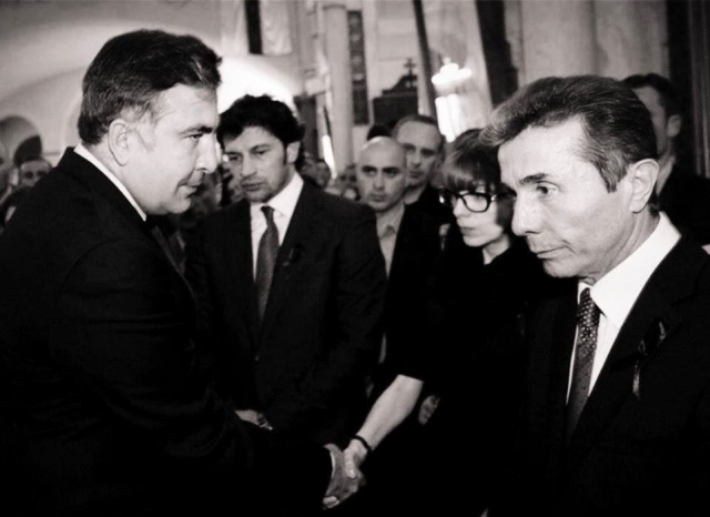 Михаил Саакашвили и Бидзина Иванишвили. 2012 