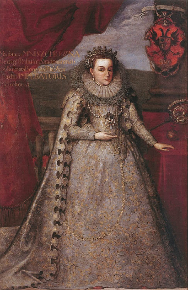 Шимон Богушович. Царица Мария Мнишек в коронационном обряде. 1606