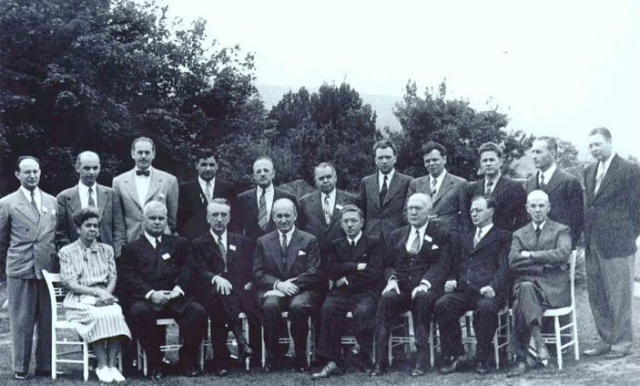 Участники делегаций СССР и США на конференции в Бреттон-Вудсе, 1944