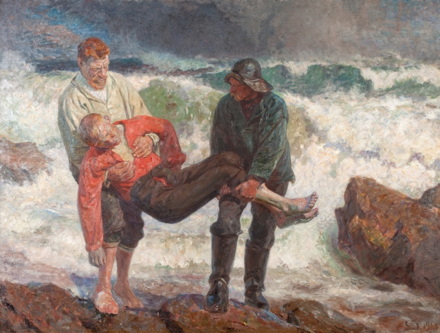 Лауриц Туксен. Вынос утонувшего на берег. 1913 г