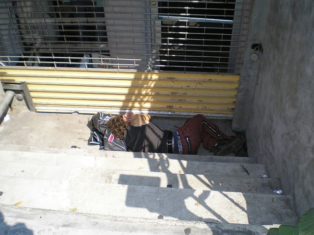 Бездомный в Нью-Йорке 