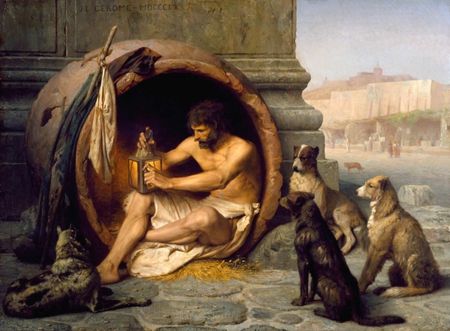 Жан-Леон Жером. Диоген в своей бочке. 1860
