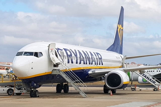 Самолет авиакомпании Ryanair 