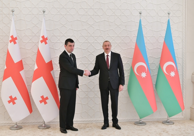 Ильхам Алиев и Георгий Гахария 