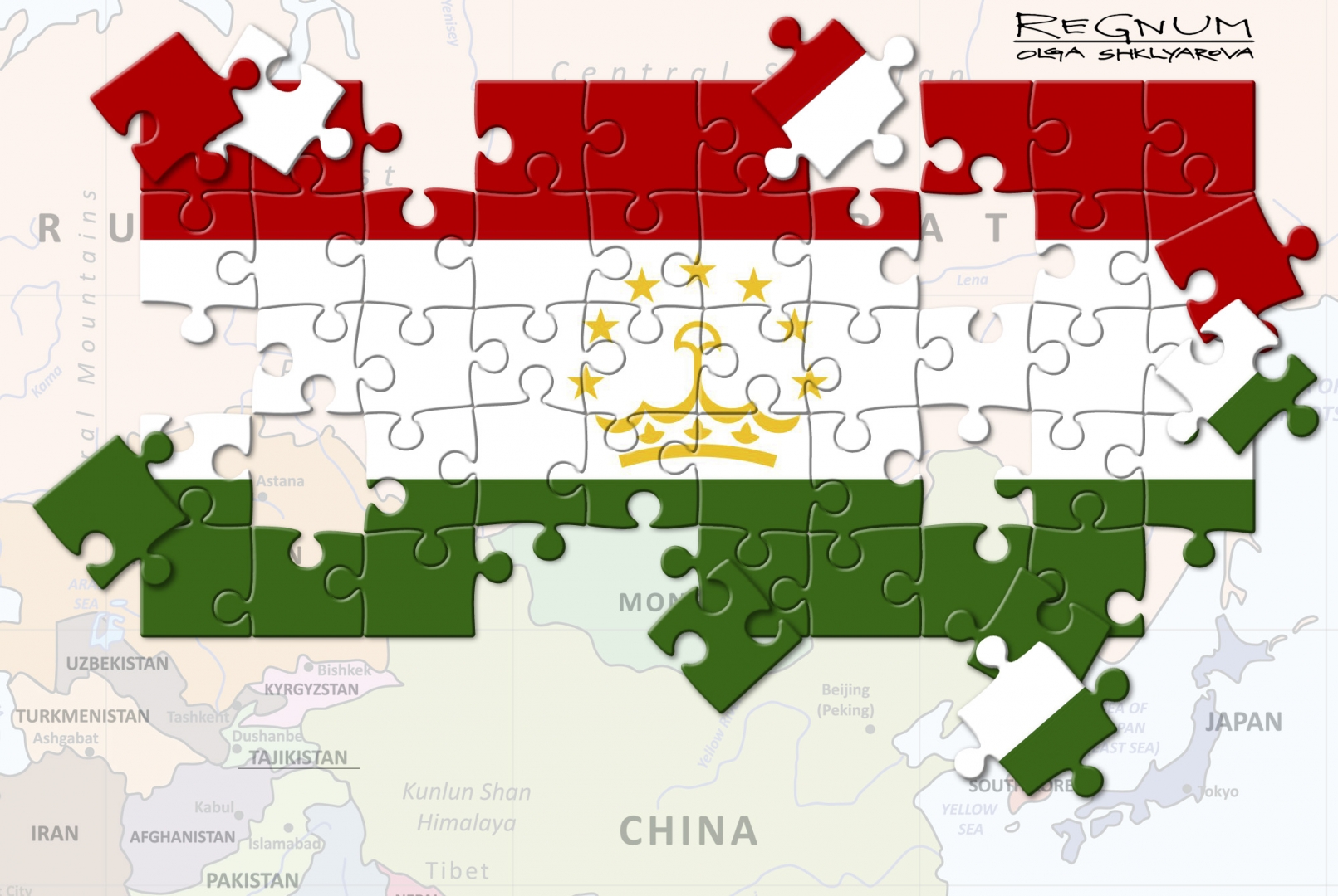 Таджикистан карта флаг
