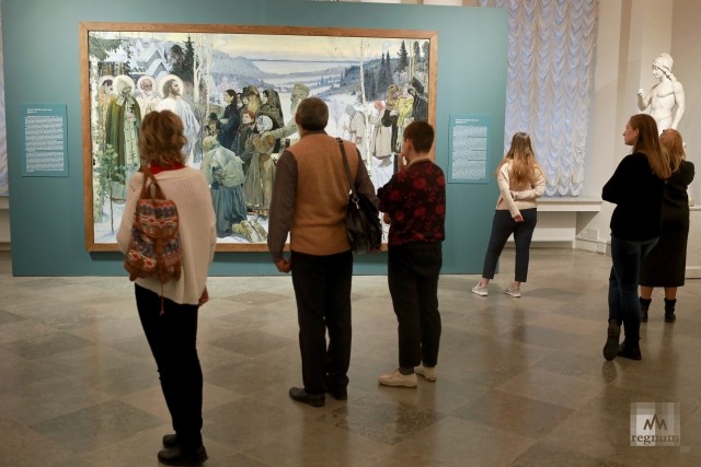 Картина Святая Русь Михаила Нестерова после реставрации 