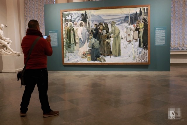 Картина Святая Русь Михаила Нестерова после реставрации 