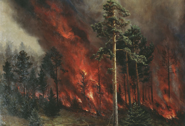 В горах Кабардино-Балкарии загорелся лес