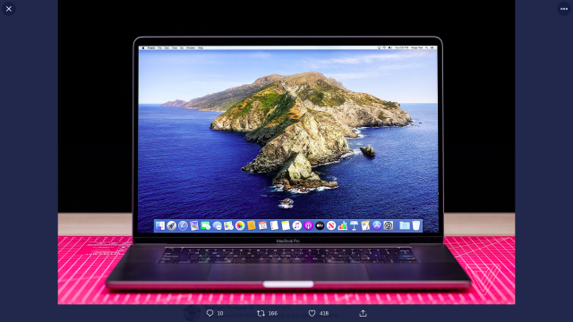 Apple представила MacBook Pro с 16-дюймовым экраном