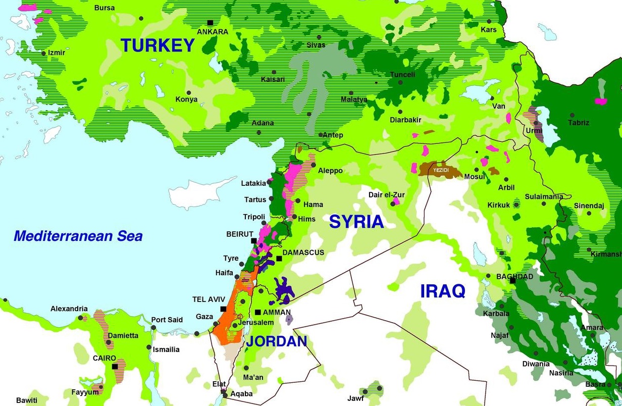 Подробная карта востока. Христиане на Ближнем востоке карта. Карта религий ближнего Востока. Конфессии ближнего Востока карта.