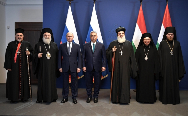 Встреча Владимира Путина с главами христианских церквей Ближнего Востока. Будапешт 2019 