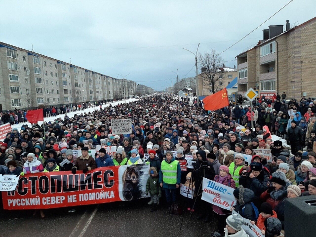 В Архангельской области тысячи людей вышли на митинг в защиту Шиеса
