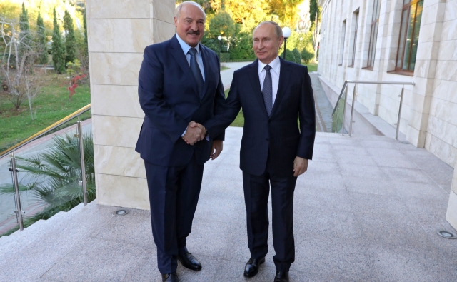 Александр Лукашенко и Владимир Путин. 7 декабря 2019 года, Сочи