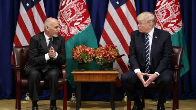 Президент Афганистана Гани Ашраф и президент США Дональд Трамп