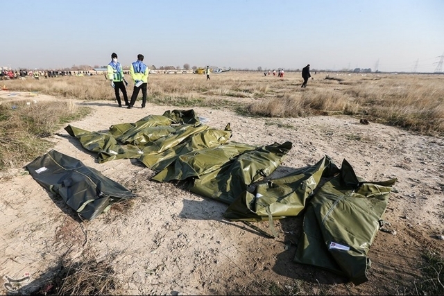 Останки погибших в авиакатастрофе украинского самолета в Иране 