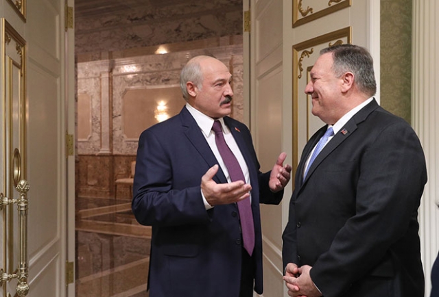 Встреча Александра Лукашенко с Государственным секретарем США Майклом Помпео