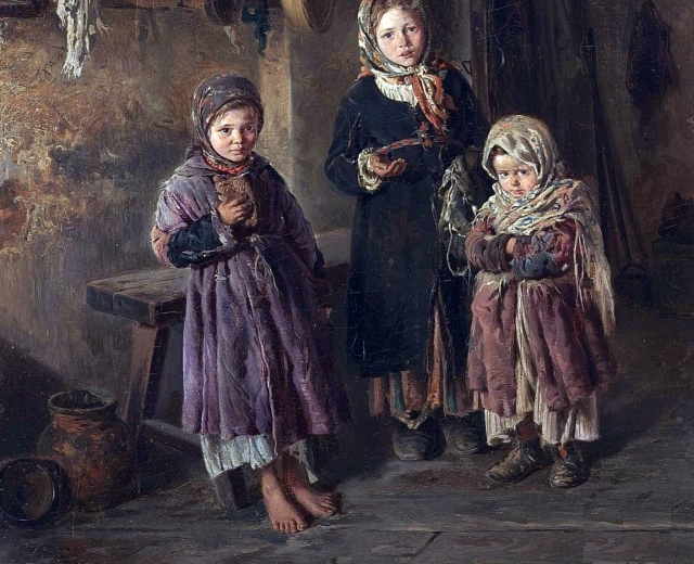 Владимир Маковский. Беспризорные дети. 1872